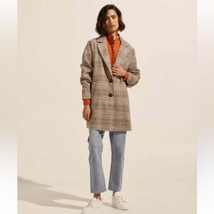 eseoese Plaid Blazer Coat medium oversized